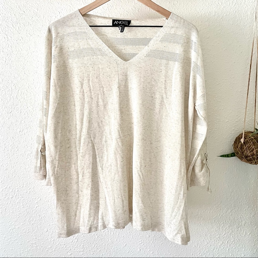 Angel linen blend top